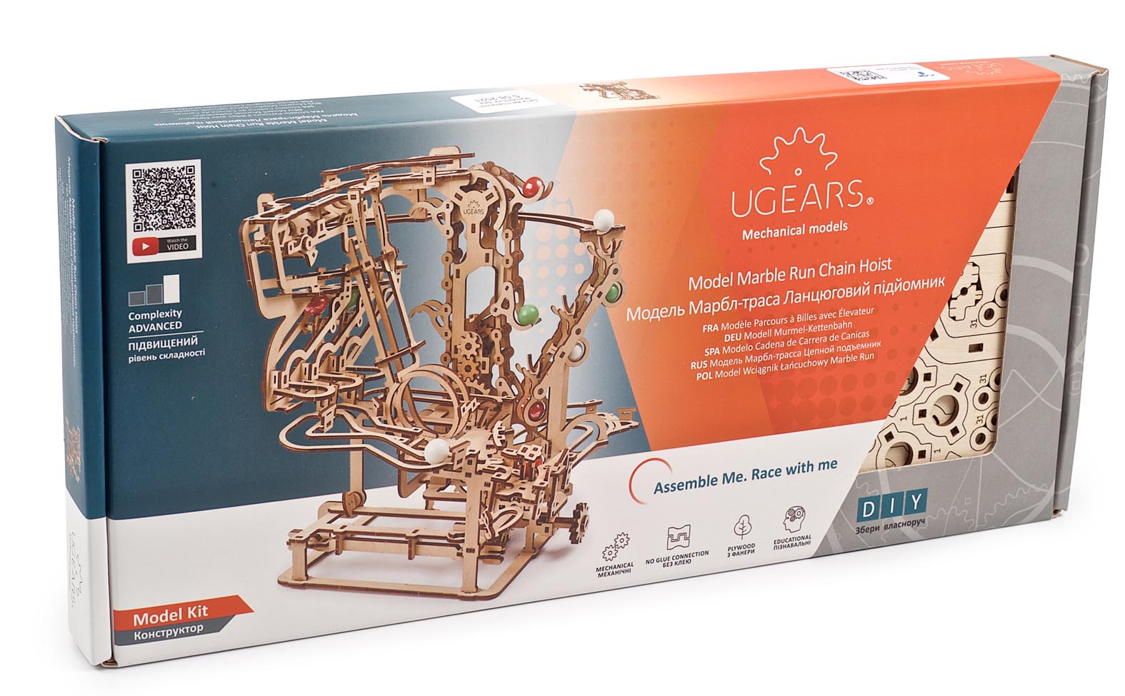 UGears-Mechanical-Model-Marble-Run-Chain-Hoist