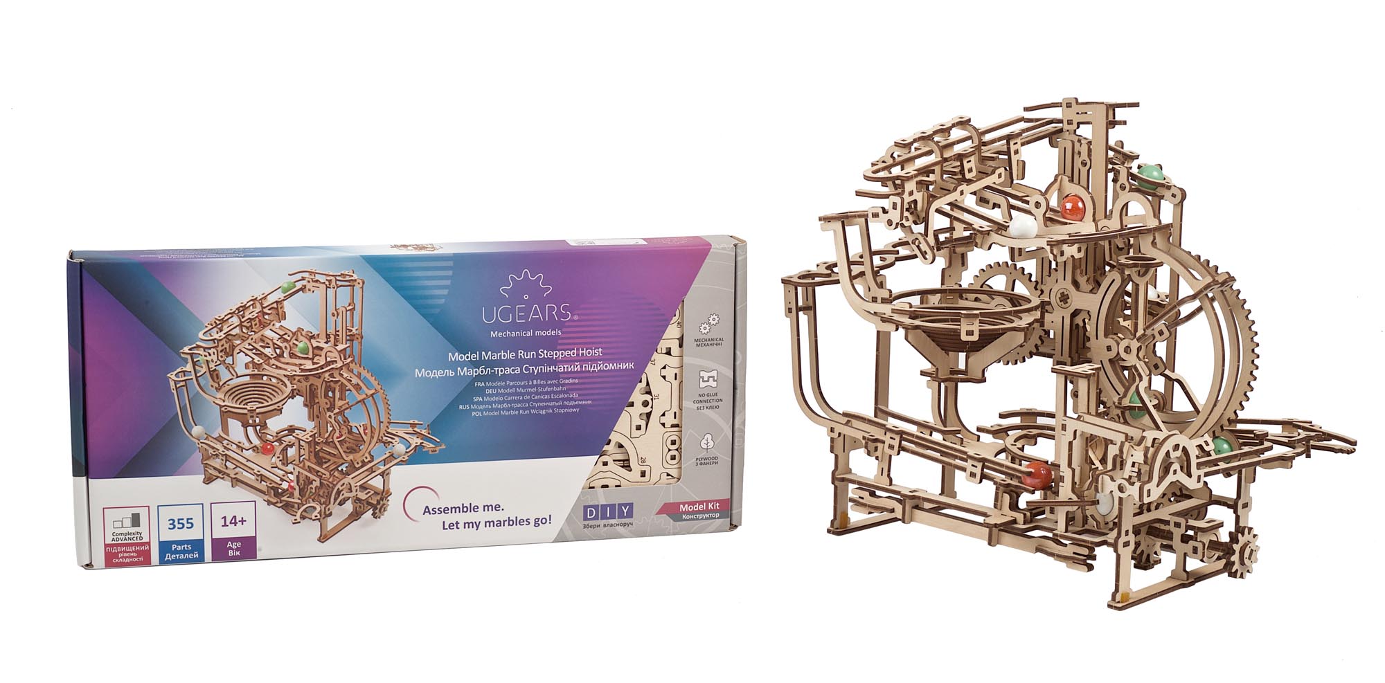 UGears Marble Run Stepped Hoist