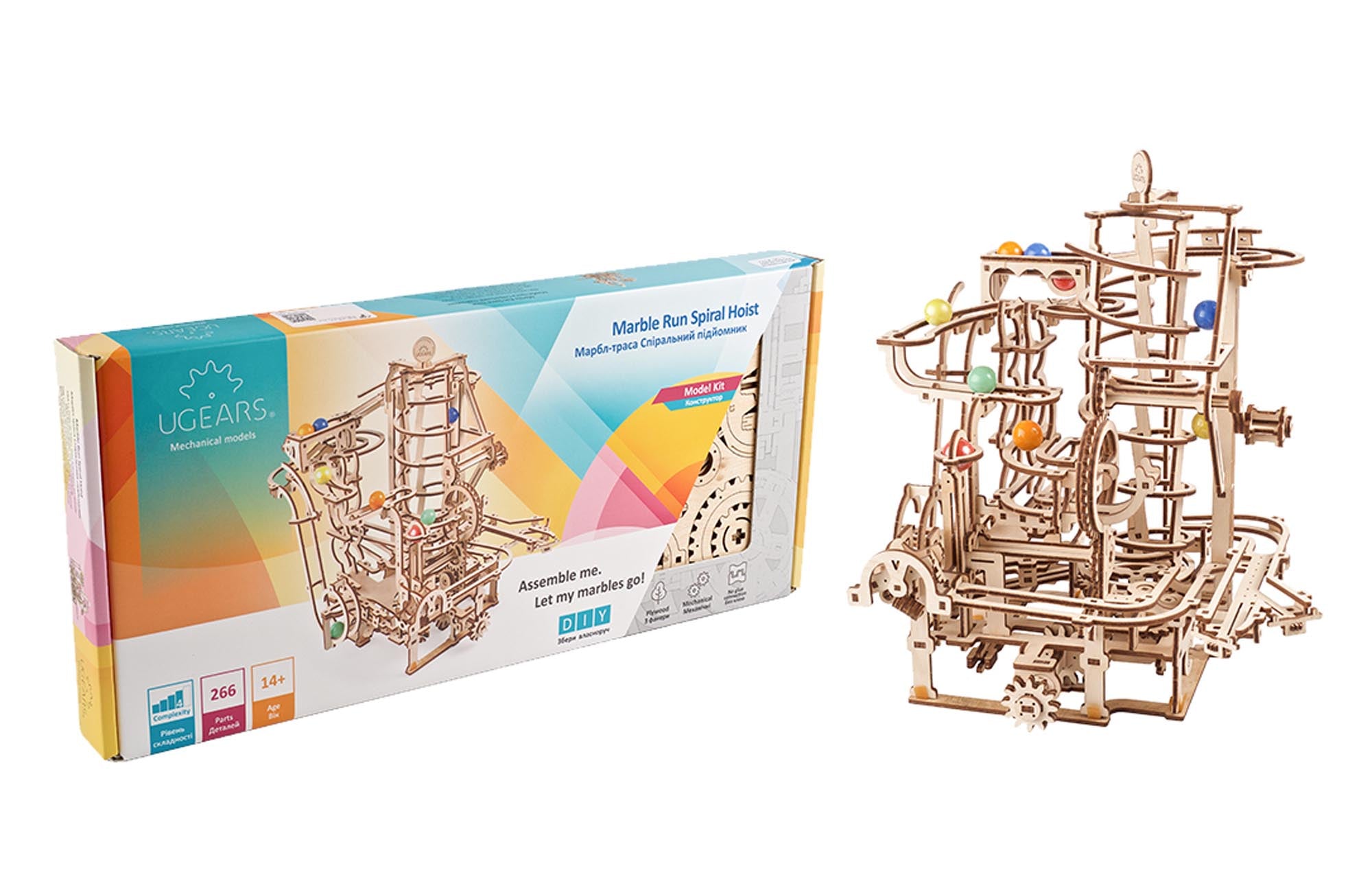 UGears Marble Run Spiral Hoist - 4