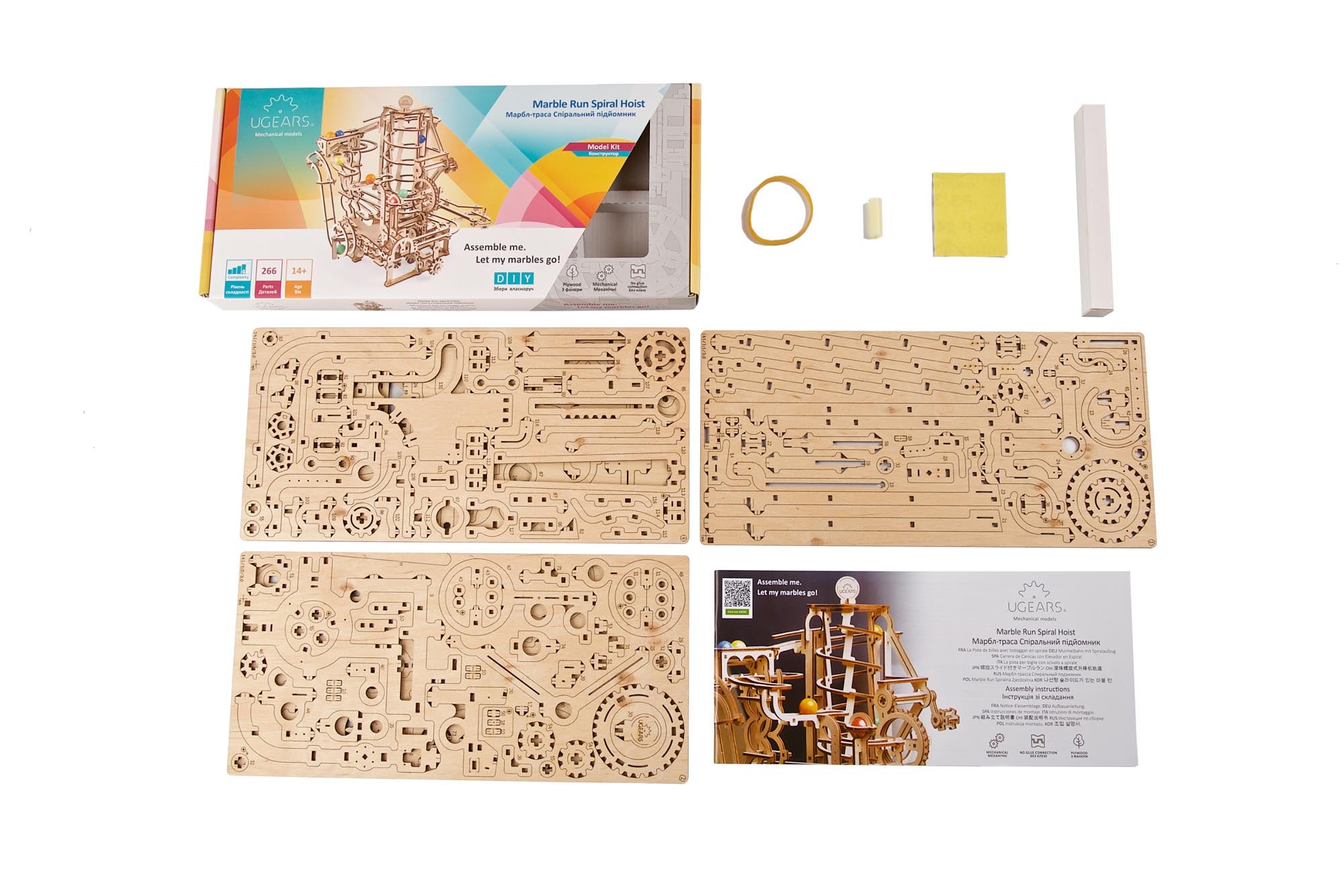 UGears Marble Run Spiral Hoist - 4