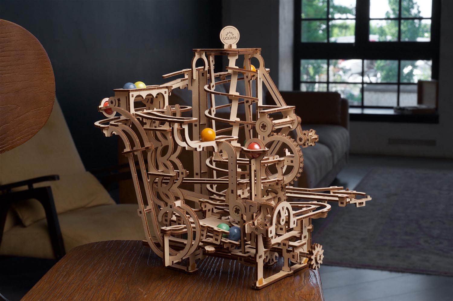 UGears Marble Run Spiral Hoist - 4