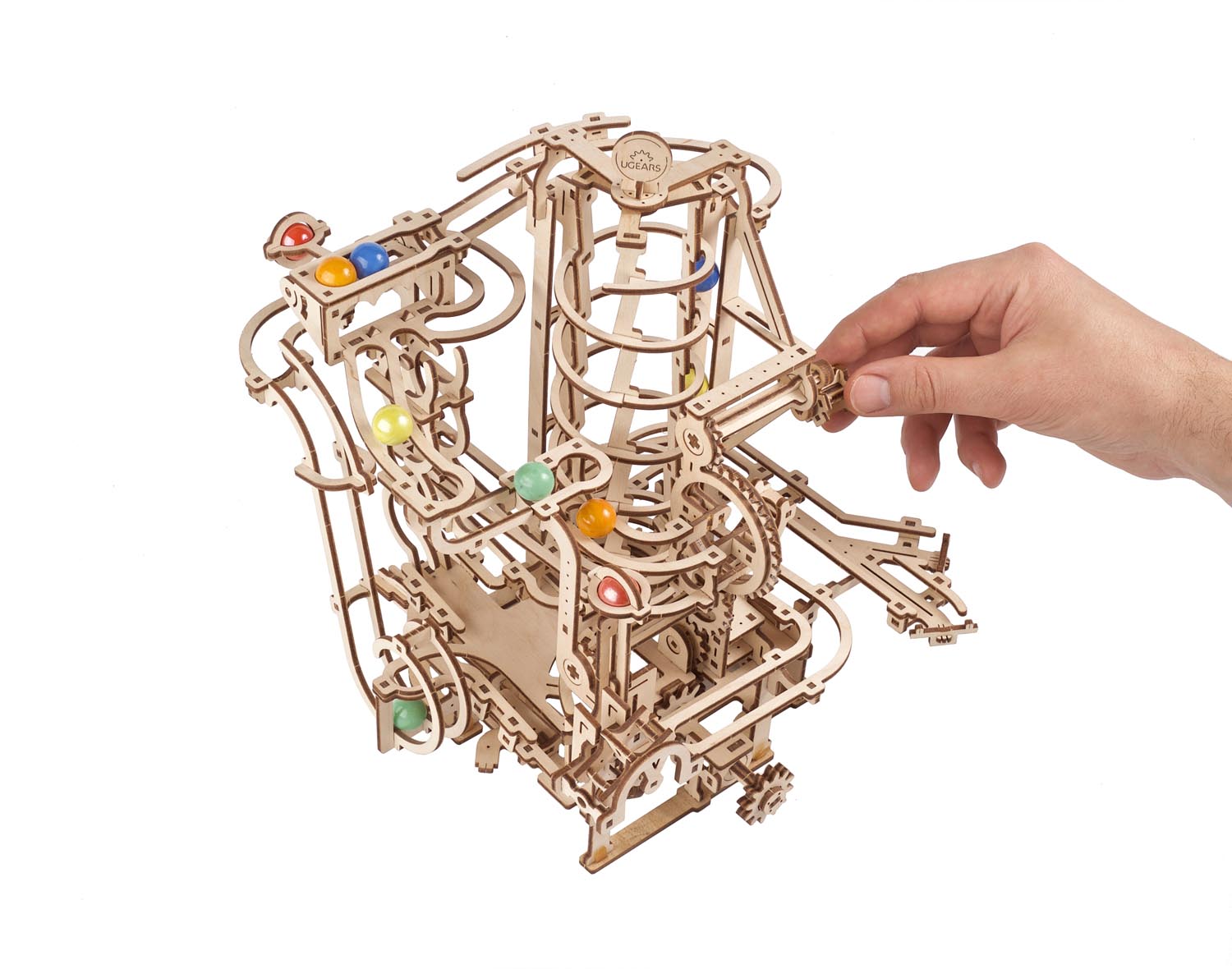 UGears Marble Run Spiral Hoist - 4