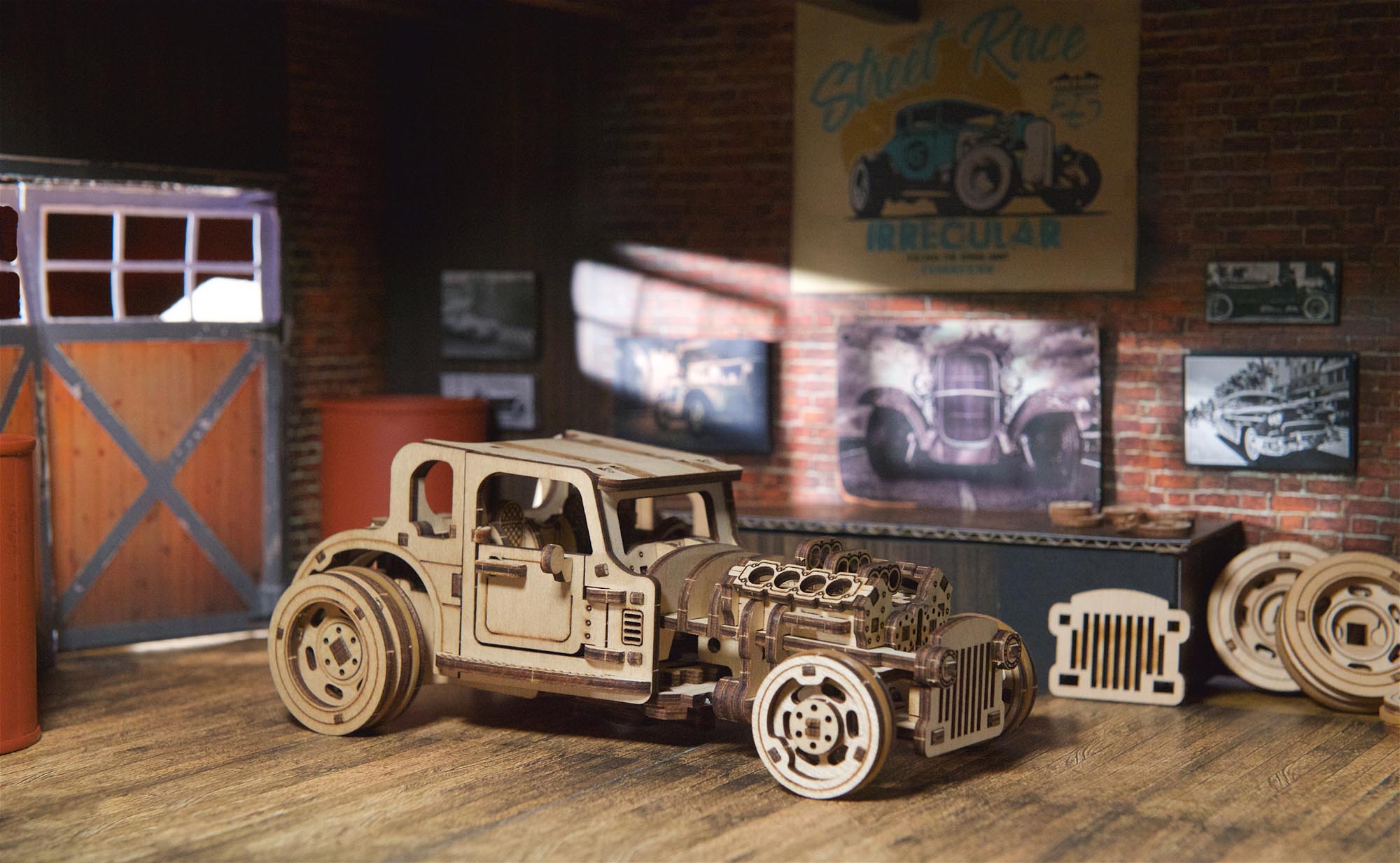 UGears Mechanical Model - Hot Rod Furious Mouse