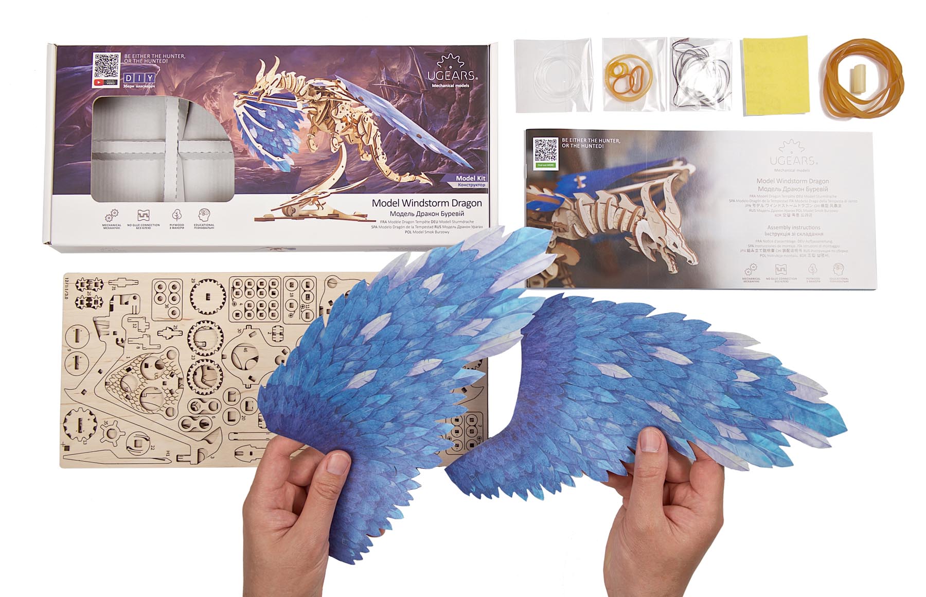 Ugears Windstorm Dragon wooden puzzle and construction kit