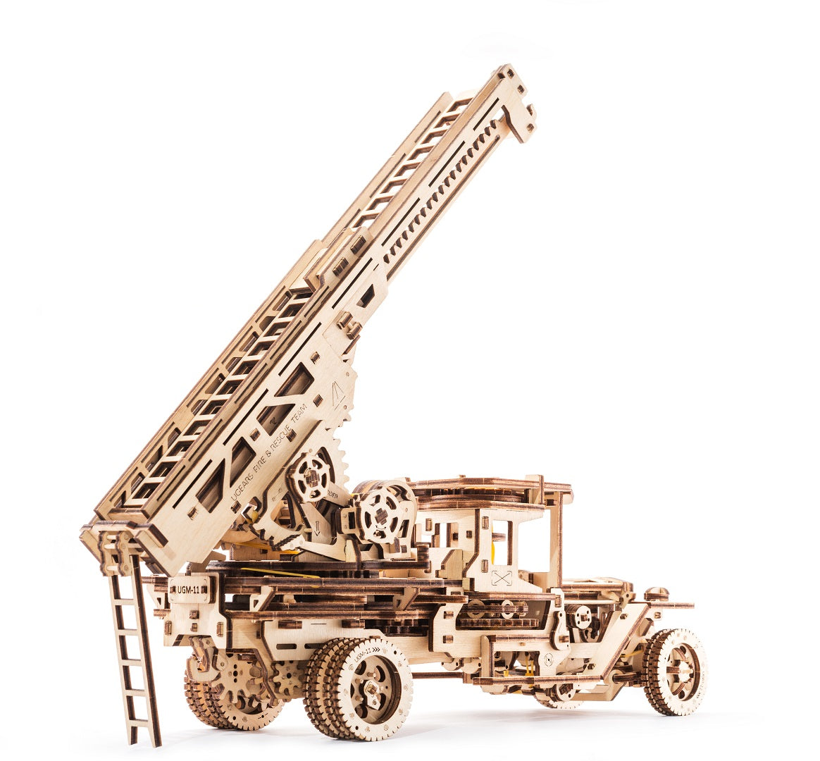UGears Mechanical Wooden Model 3D Puzzle Kit Additions for Truck UGM-11, Tanker, Fire Ladder and Chassis