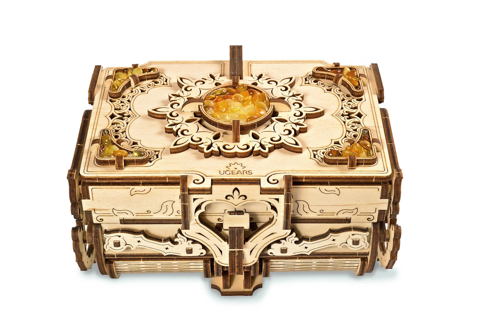 UGears Wooden Mechanical Model Kit Amber Jewelry Box