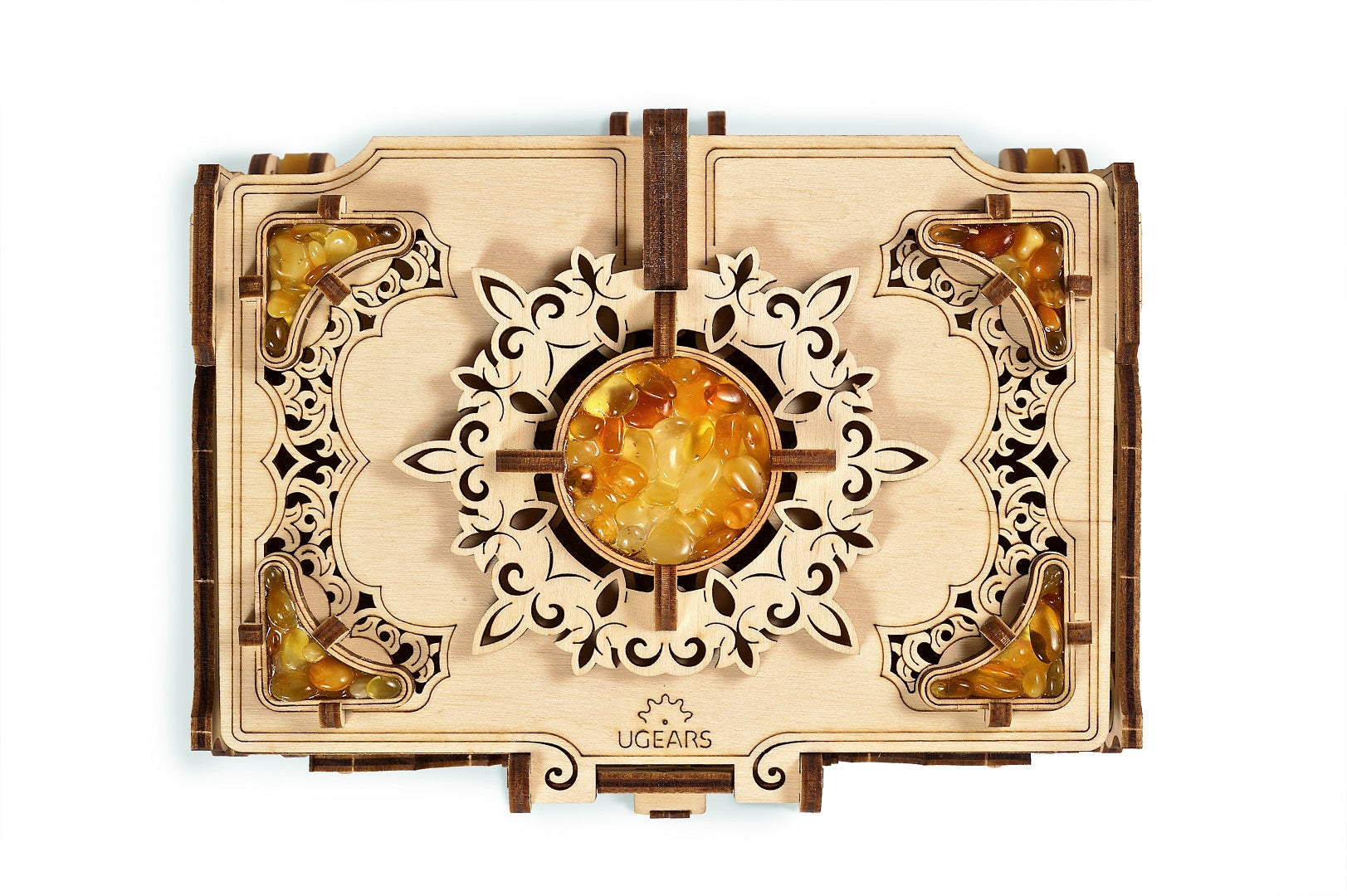 UGears Wooden Mechanical Model Kit Amber Jewelry Box