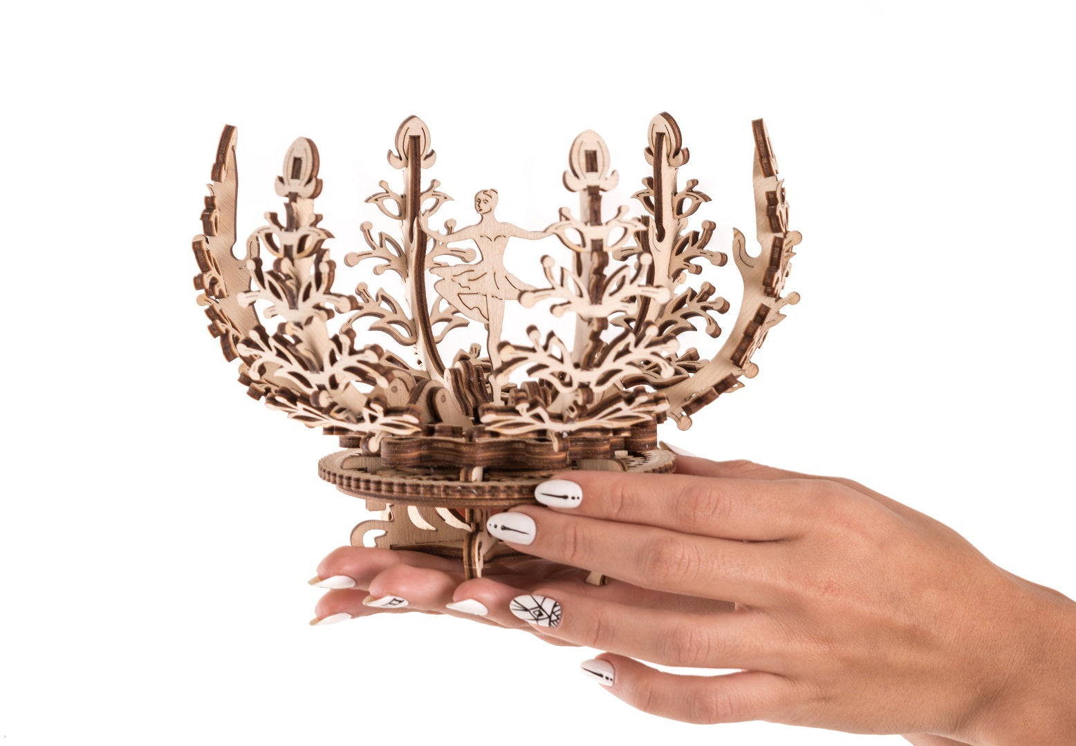 UGears Mechanical Wooden Model 3D Puzzle Kit Mechanical Flower Ballerina