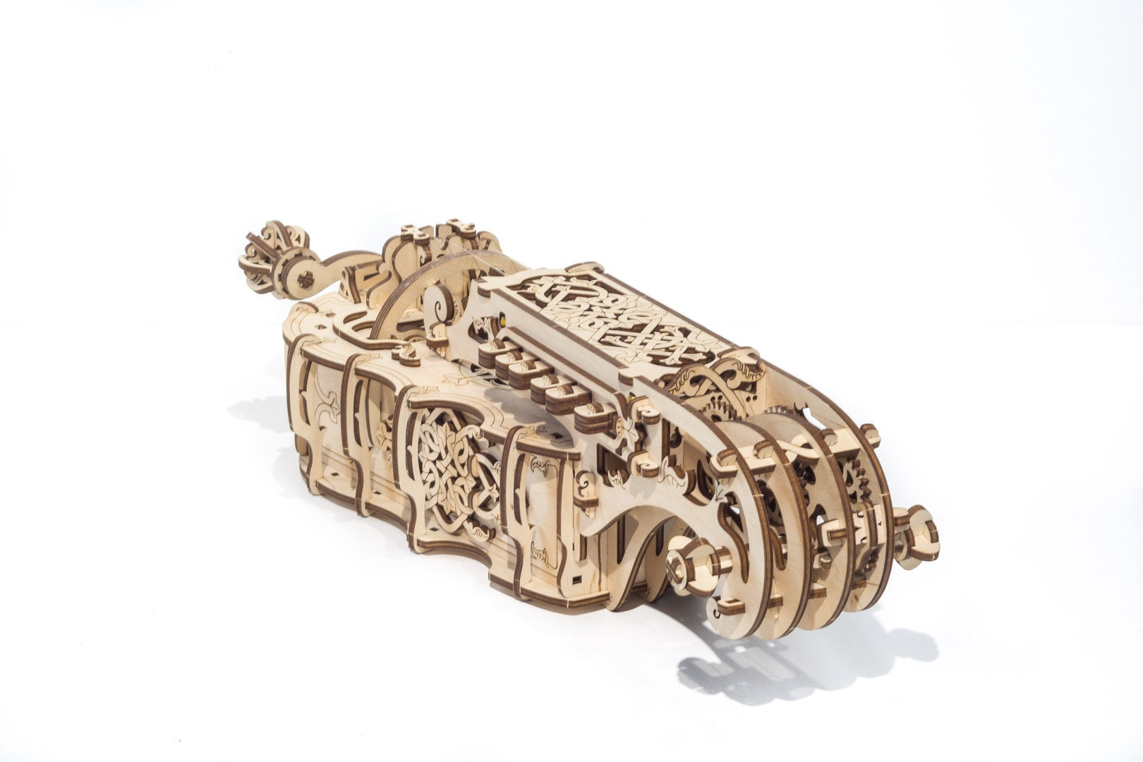 UGears Wooden Mechanical Model Hurdy Gurdy Musical Instrument