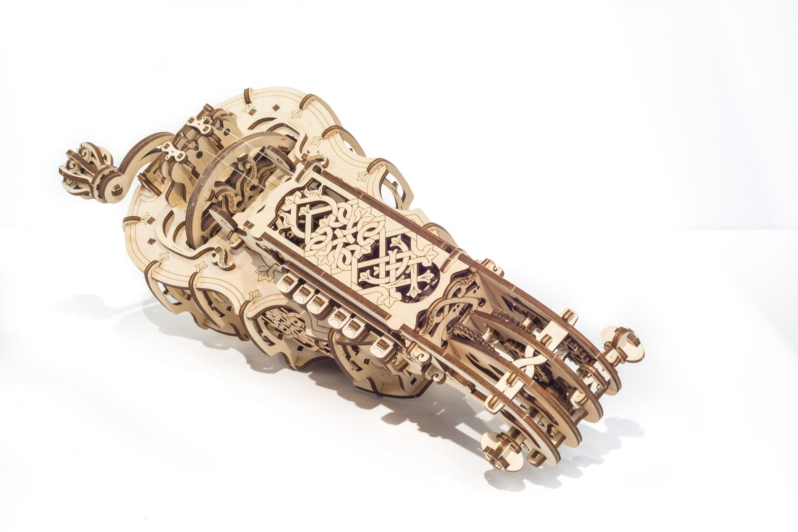 UGears Wooden Mechanical Model Hurdy Gurdy Musical Instrument