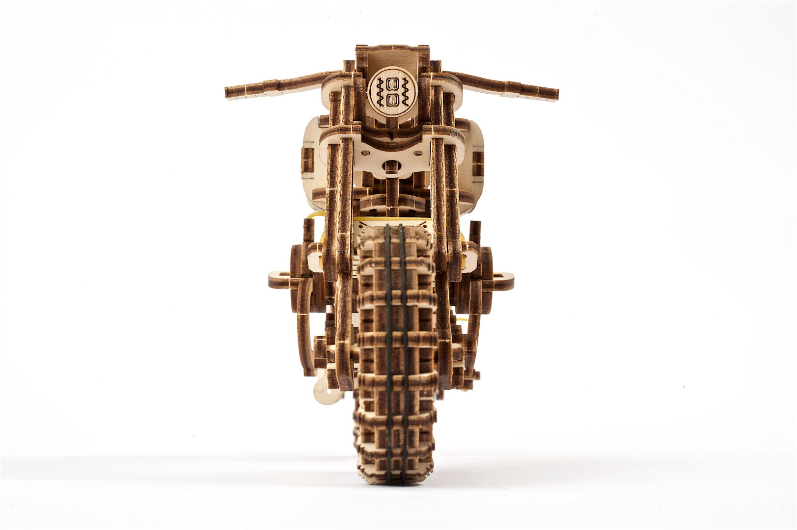 UGears Wooden Mechanical Model Scrambler Motorcycle UGR-10 with side car