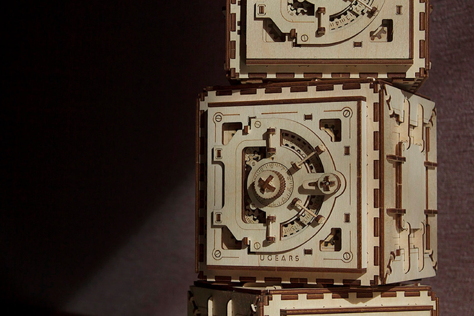 UGears Mechanical Wooden Model 3D Puzzle Kit 3 Digit Combination Lock Safe
