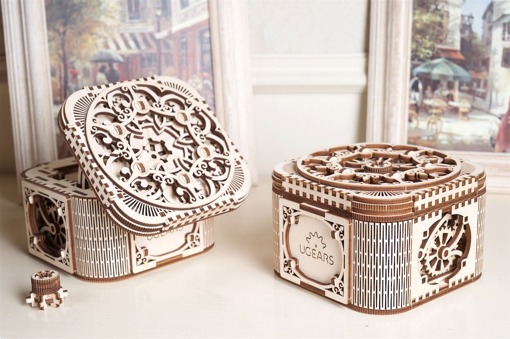 UGears Wooden Mechanical Model Treasure Jewelry Box