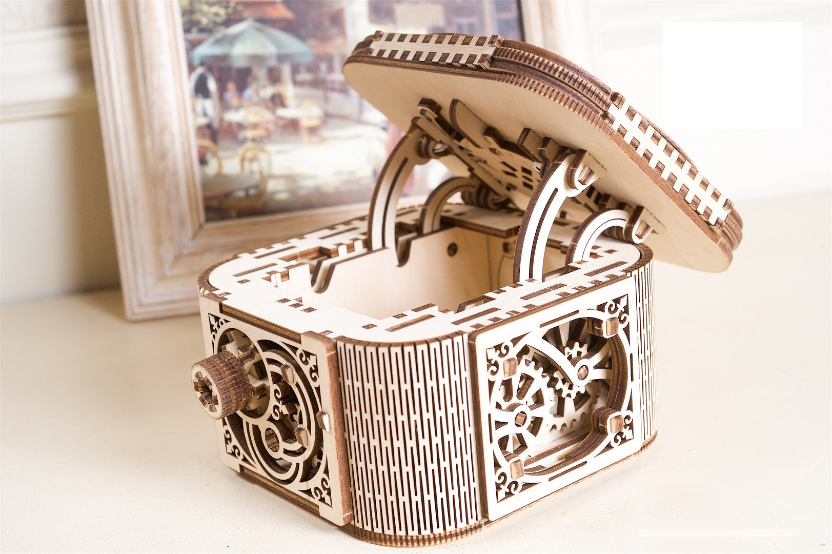 UGears Wooden Mechanical Model Treasure Jewelry Box