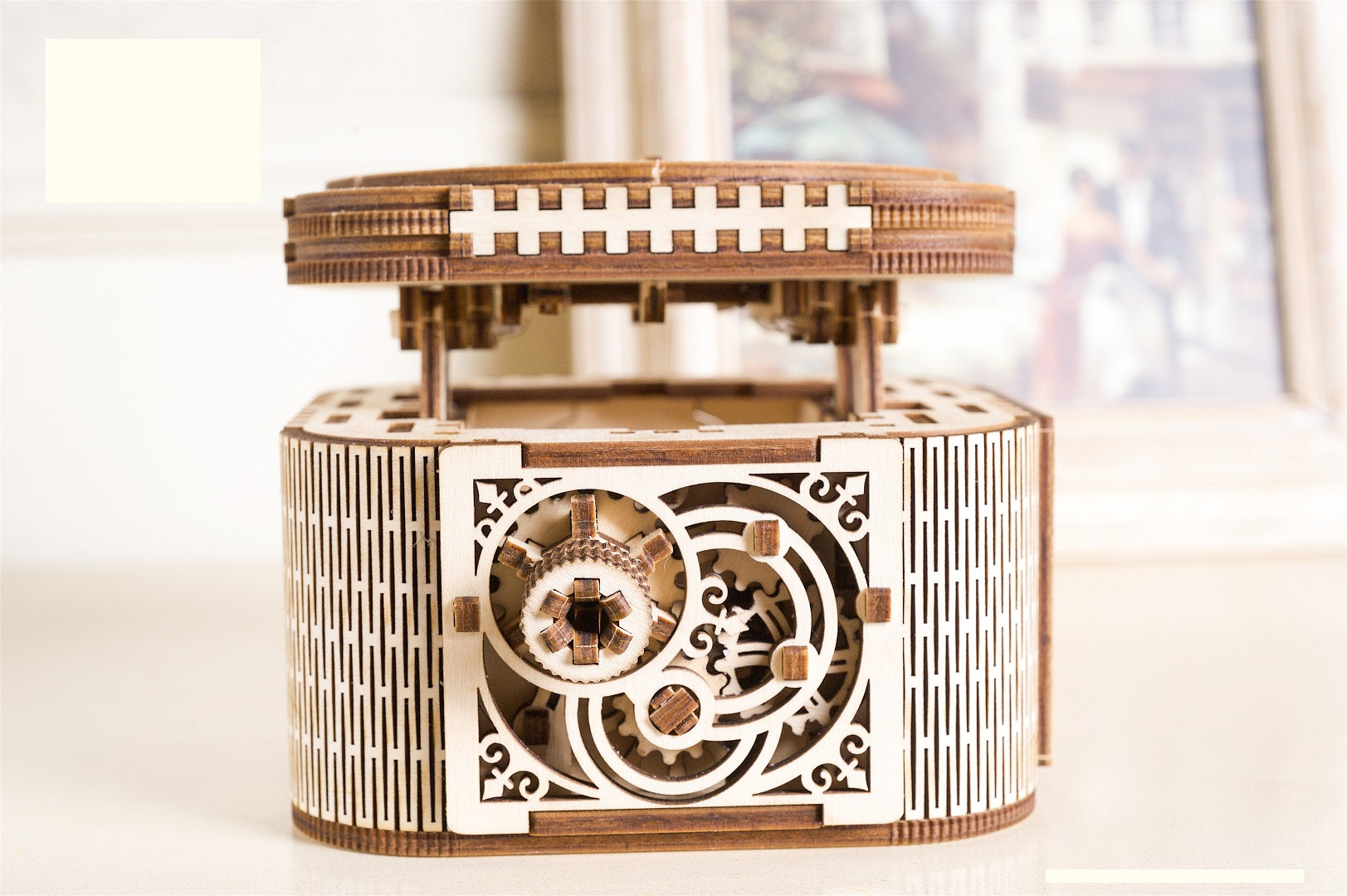 UGears Wooden Mechanical Model Treasure Jewelry Box