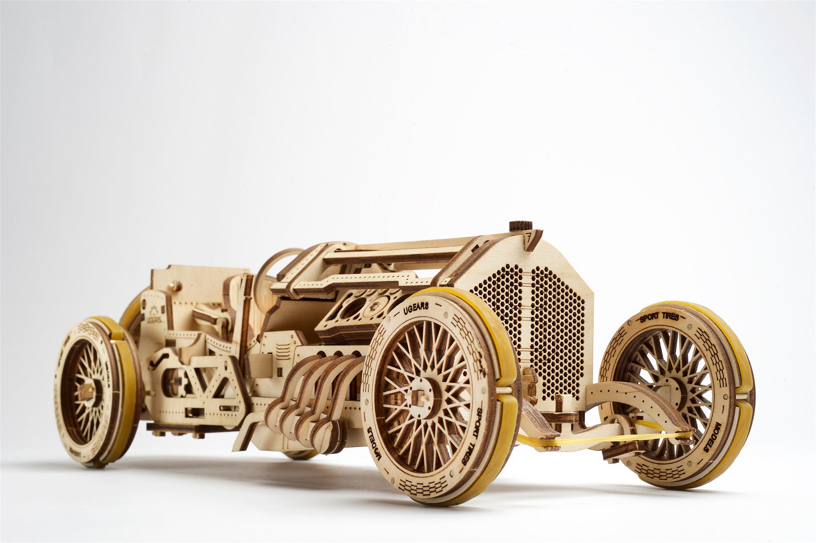 UGears Wooden Mechanical Model U-9 Grand Prix Car