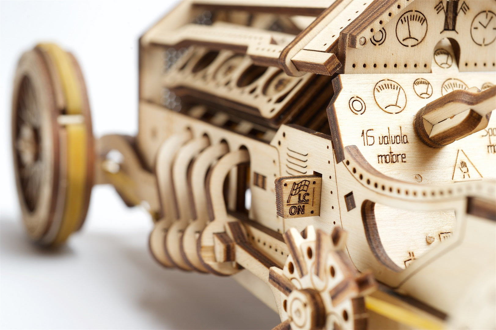 UGears Wooden Mechanical Model U-9 Grand Prix Car