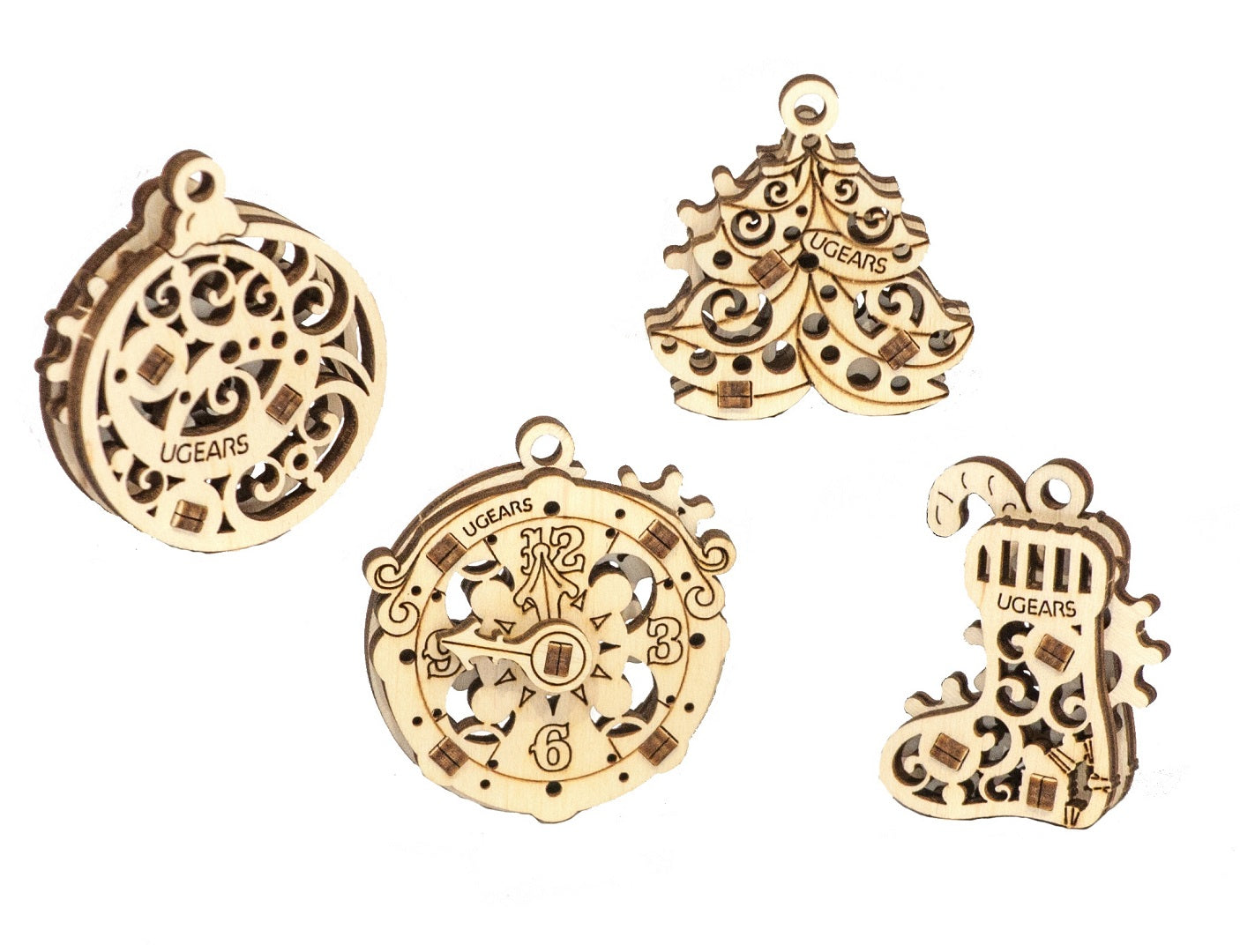 UGears Mechanical Model U-Fidgets Tribiks New Year Christmas